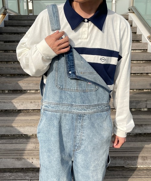 PairPair（ペアペア）の「ラガーポロシャツ(ユニセックス)（シャツ/ブラウス・メンズ・ネイビー/オフホワイト/イエロー・フリー）」の13枚目の写真