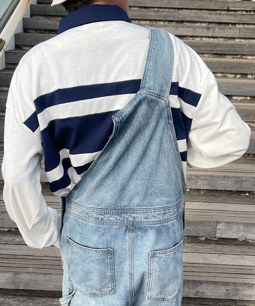 PairPair（ペアペア）の「ラガーポロシャツ(ユニセックス)（シャツ/ブラウス・メンズ・ネイビー/オフホワイト/イエロー・フリー）」の15枚目の写真