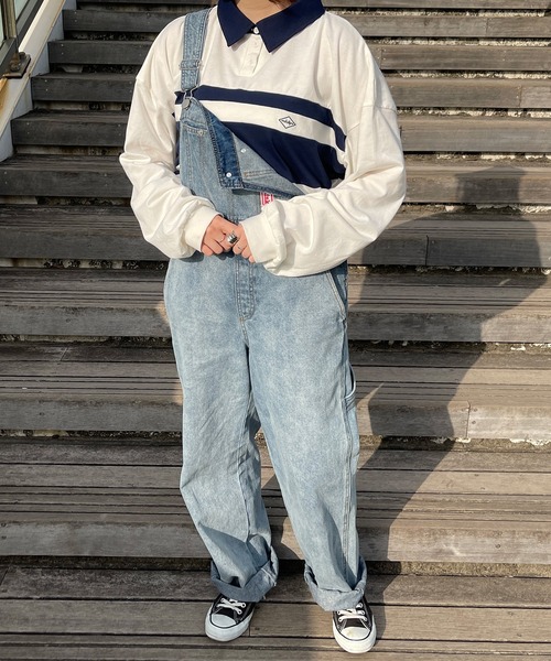 PairPair（ペアペア）の「ラガーポロシャツ(ユニセックス)（シャツ/ブラウス・メンズ・ネイビー/オフホワイト/イエロー・フリー）」の8枚目の写真