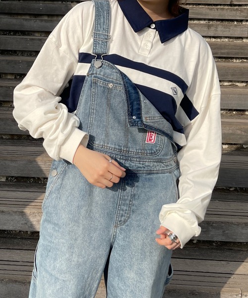 PairPair（ペアペア）の「ラガーポロシャツ(ユニセックス)（シャツ/ブラウス・メンズ・ネイビー/オフホワイト/イエロー・フリー）」の9枚目の写真