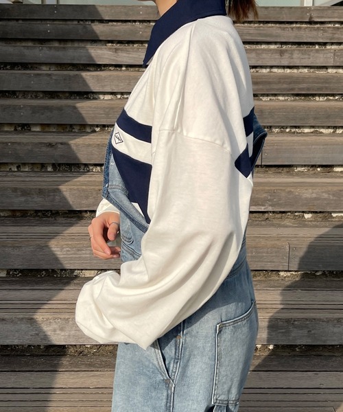 PairPair（ペアペア）の「ラガーポロシャツ(ユニセックス)（シャツ/ブラウス・メンズ・ネイビー/オフホワイト/イエロー・フリー）」の10枚目の写真