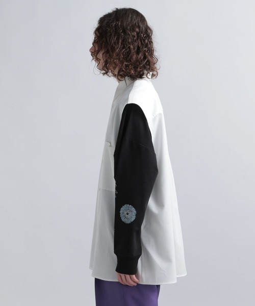 HARE（ハレ）の「BIGノースリーブシャツ(HARE)（シャツ/ブラウス・メンズ・オフホワイト/ブラック・FREE）」の10枚目の写真