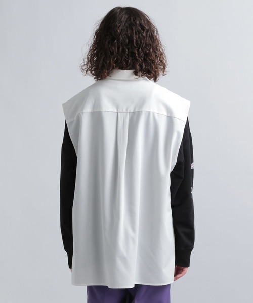HARE（ハレ）の「BIGノースリーブシャツ(HARE)（シャツ/ブラウス・メンズ・オフホワイト/ブラック・FREE）」の12枚目の写真