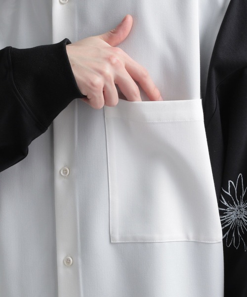 HARE（ハレ）の「BIGノースリーブシャツ(HARE)（シャツ/ブラウス・メンズ・オフホワイト/ブラック・FREE）」の5枚目の写真