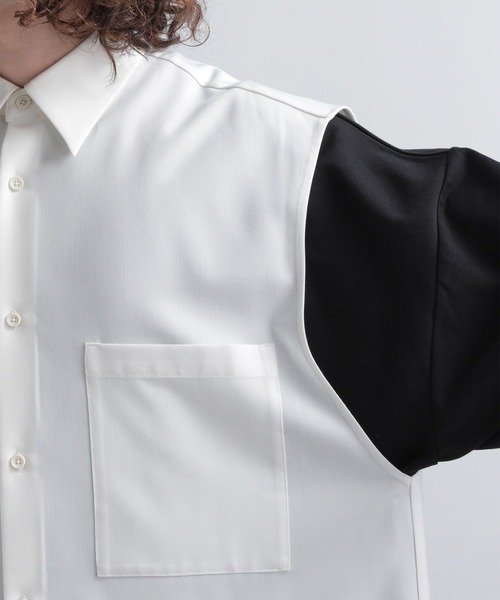 HARE（ハレ）の「BIGノースリーブシャツ(HARE)（シャツ/ブラウス・メンズ・オフホワイト/ブラック・FREE）」の9枚目の写真