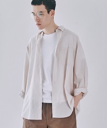 GYMPHLEX | Gymphlex | コットンシルクブロード ワイドボタンダウンシャツ MEN(シャツ/ブラウス)