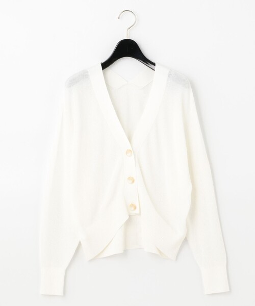 GRACE CLASS（グレースクラス）の「ショートVネックカーディガン（カーディガン/ボレロ・レディース・キナリ/ダークブラウン・36）」の2枚目の写真