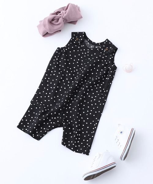 CIAOPANIC TYPY（チャオパニックティピー）の「【KIDS】OSOROウォッシャブルリネンBABYロンパース（ロンパース・キッズ・ホワイト/チャコールグレー/ベージュ/バイオレット・80）」の3枚目の写真