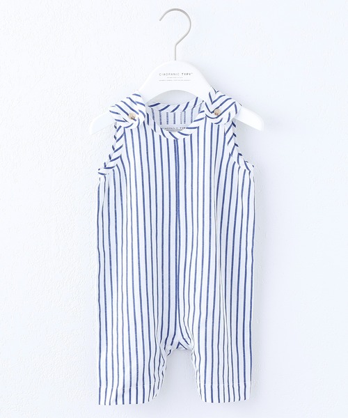 CIAOPANIC TYPY（チャオパニックティピー）の「【KIDS】OSOROウォッシャブルリネンBABYロンパース（ロンパース・キッズ・ホワイト/チャコールグレー/ベージュ/バイオレット・80）」の7枚目の写真