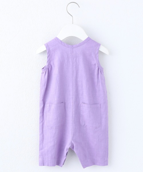 CIAOPANIC TYPY（チャオパニックティピー）の「【KIDS】OSOROウォッシャブルリネンBABYロンパース（ロンパース・キッズ・ホワイト/チャコールグレー/ベージュ/バイオレット・80）」の15枚目の写真