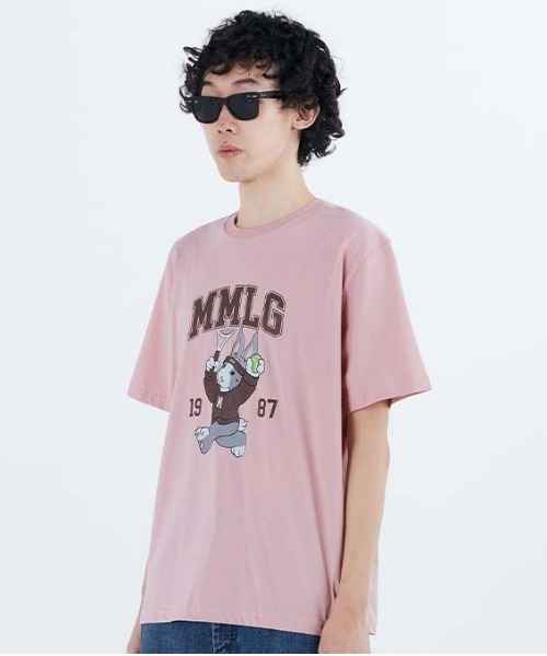 87mm（87mm）の「【87MM / Mmlg】MELGE PLAY HF-T  / パルチムエムエム Mmlg プレイ ラビット グラフィック Tシャツ（Tシャツ/カットソー・レディース・ピンク/ネイビー/ホワイト/ブラック・SMALL/MEDIUM/LARGE）」の4枚目の写真
