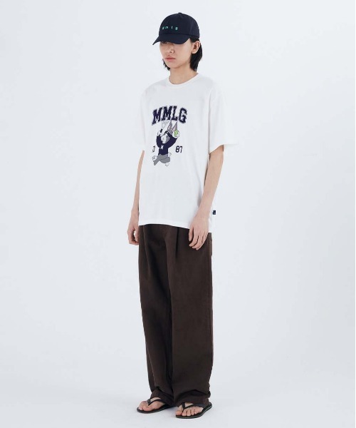 87mm（87mm）の「【87MM / Mmlg】MELGE PLAY HF-T  / パルチムエムエム Mmlg プレイ ラビット グラフィック Tシャツ（Tシャツ/カットソー・レディース・ピンク/ネイビー/ホワイト/ブラック・SMALL/MEDIUM/LARGE）」の10枚目の写真