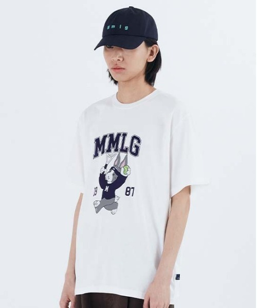 87mm（87mm）の「【87MM / Mmlg】MELGE PLAY HF-T  / パルチムエムエム Mmlg プレイ ラビット グラフィック Tシャツ（Tシャツ/カットソー・レディース・ピンク/ネイビー/ホワイト/ブラック・SMALL/MEDIUM/LARGE）」の9枚目の写真
