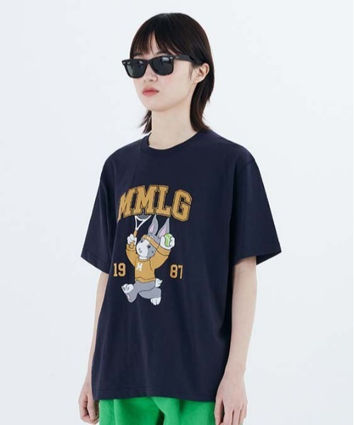 87mm（87mm）の「【87MM / Mmlg】MELGE PLAY HF-T  / パルチムエムエム Mmlg プレイ ラビット グラフィック Tシャツ（Tシャツ/カットソー・レディース・ピンク/ネイビー/ホワイト/ブラック・SMALL/MEDIUM/LARGE）」の19枚目の写真
