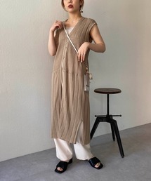 CAPRICIEUX LE'MAGE | パネル編みジレワンピース(ワンピース)