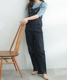 ADIRA | ダブルボタンデニムサロペット(デニムパンツ)