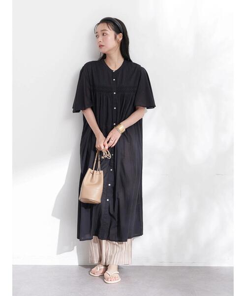 earth music&ecology（アースミュージックアンドエコロジー）の「レースピンタック ワンピース（ワンピース・レディース・ブラック/オフホワイト/サックスブルー・FREE）」の18枚目の写真