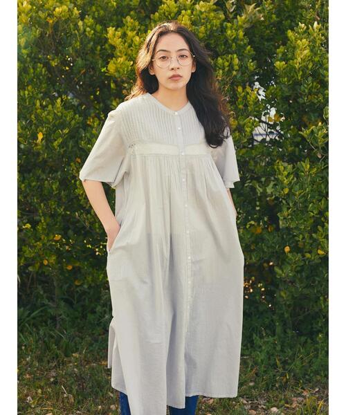 earth music&ecology（アースミュージックアンドエコロジー）の「レースピンタック ワンピース（ワンピース・レディース・ブラック/オフホワイト/サックスブルー・FREE）」の22枚目の写真