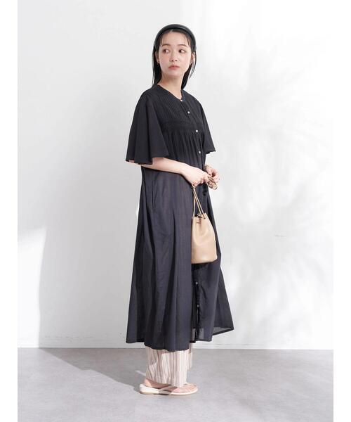 earth music&ecology（アースミュージックアンドエコロジー）の「レースピンタック ワンピース（ワンピース・レディース・ブラック/オフホワイト/サックスブルー・FREE）」の20枚目の写真