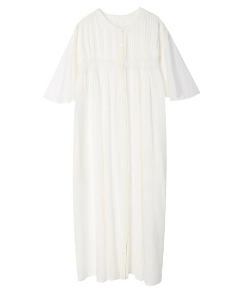 earth music&ecology（アースミュージックアンドエコロジー）の「レースピンタック ワンピース（ワンピース・レディース・ブラック/オフホワイト/サックスブルー・FREE）」の10枚目の写真