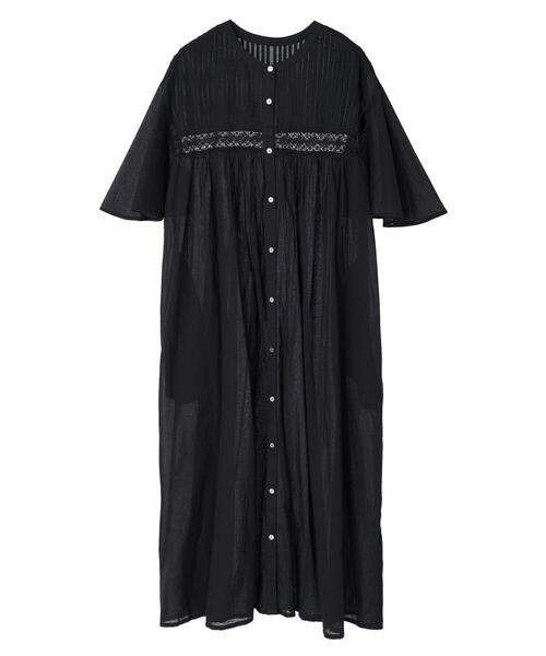 earth music&ecology（アースミュージックアンドエコロジー）の「レースピンタック ワンピース（ワンピース・レディース・ブラック/オフホワイト/サックスブルー・FREE）」の11枚目の写真