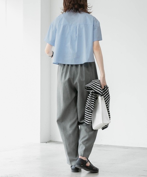 BONLECILL（ボンルシール）の「クロップドハーフスリーブシャツ