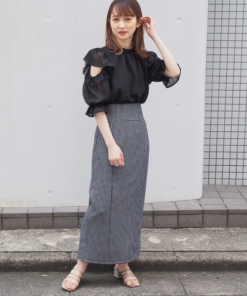 tiptop（ティップトップ）の「肩開きバックリボンブラウス（シャツ/ブラウス・レディース・アイボリー/オフホワイト/ブラック/A/B・FREE）」の19枚目の写真