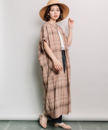 refinedworks | バックアームギャザーOP(シャツワンピース)