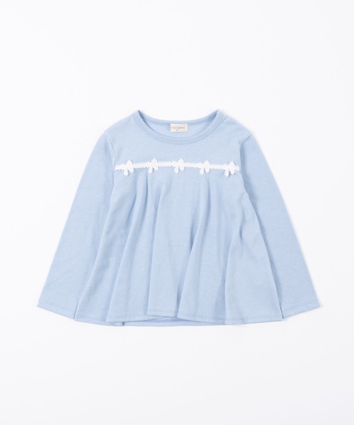 trois lapins kp（トロワラパンケーピー）の「天竺長袖Tシャツ(110～130)（Tシャツ/カットソー・キッズ・ブラック/サックスブルー/マスタード・110cm/120cm/130cm）」の2枚目の写真