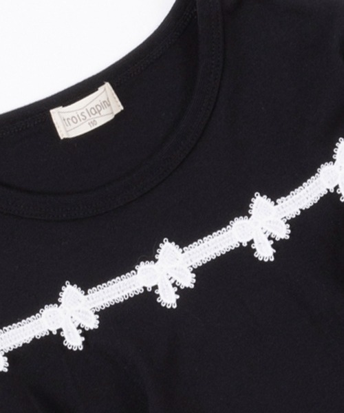trois lapins kp（トロワラパンケーピー）の「天竺長袖Tシャツ(110～130)（Tシャツ/カットソー・キッズ・ブラック/サックスブルー/マスタード・110cm/120cm/130cm）」の5枚目の写真