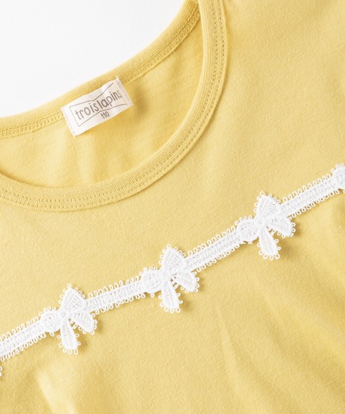 trois lapins kp（トロワラパンケーピー）の「天竺長袖Tシャツ(110～130)（Tシャツ/カットソー・キッズ・ブラック/サックスブルー/マスタード・110cm/120cm/130cm）」の4枚目の写真