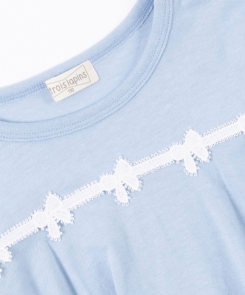 trois lapins kp（トロワラパンケーピー）の「天竺長袖Tシャツ(110～130)（Tシャツ/カットソー・キッズ・ブラック/サックスブルー/マスタード・110cm/120cm/130cm）」の6枚目の写真