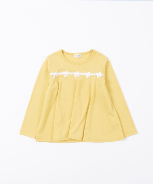 trois lapins kp（トロワラパンケーピー）の「天竺長袖Tシャツ(110～130)（Tシャツ/カットソー・キッズ・ブラック/サックスブルー/マスタード・110cm/120cm/130cm）」の8枚目の写真