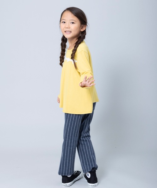 trois lapins kp（トロワラパンケーピー）の「天竺長袖Tシャツ(110～130)（Tシャツ/カットソー・キッズ・ブラック/サックスブルー/マスタード・110cm/120cm/130cm）」の10枚目の写真