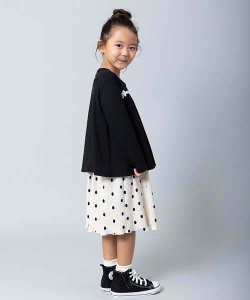 trois lapins kp（トロワラパンケーピー）の「天竺長袖Tシャツ(110～130)（Tシャツ/カットソー・キッズ・ブラック/サックスブルー/マスタード・110cm/120cm/130cm）」の15枚目の写真