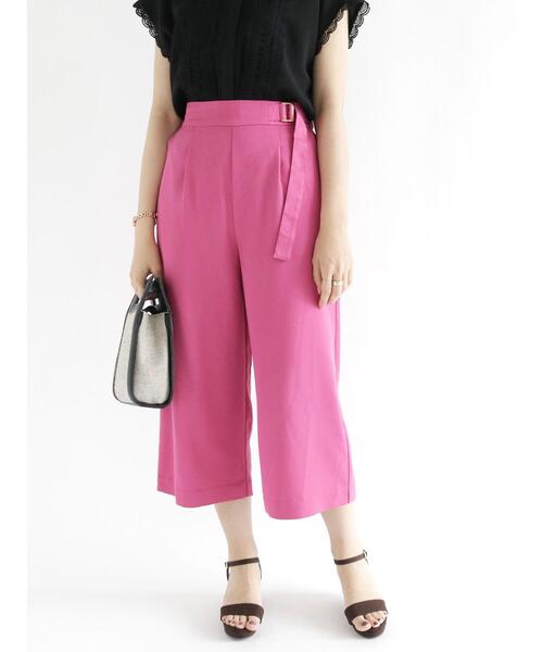 Te chichi（テチチ）の「ワイドクロップドパンツ（その他パンツ・レディース・ネイビー/ピンク/イエロー/ブルー・ﾌﾘ-）」の11枚目の写真