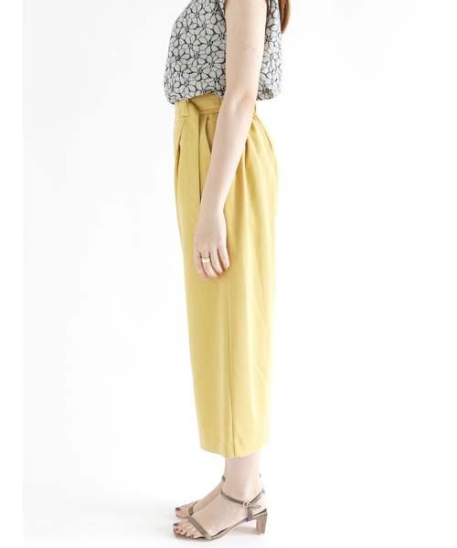 Te chichi（テチチ）の「ワイドクロップドパンツ（その他パンツ・レディース・ネイビー/ピンク/イエロー/ブルー・ﾌﾘ-）」の8枚目の写真