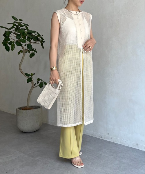 prose verse（プロズヴェール）の「ジレ2WAYメッシュワンピース（ワンピース・レディース・ブラック/ホワイト系その他・MEDIUM）」の9枚目の写真