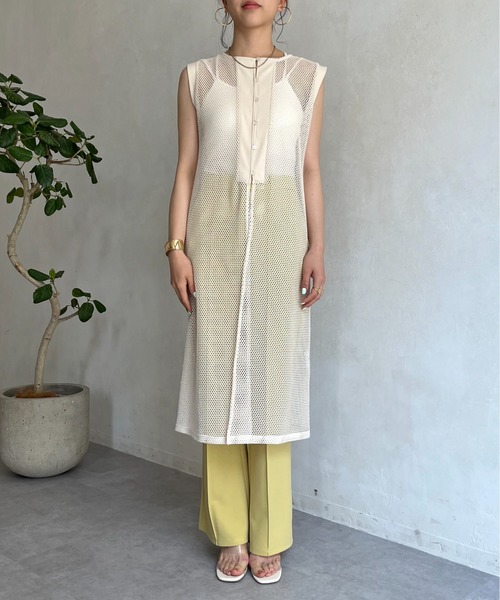 prose verse（プロズヴェール）の「ジレ2WAYメッシュワンピース（ワンピース・レディース・ブラック/ホワイト系その他・MEDIUM）」の17枚目の写真