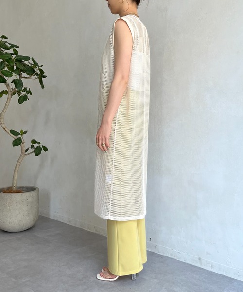 prose verse（プロズヴェール）の「ジレ2WAYメッシュワンピース（ワンピース・レディース・ブラック/ホワイト系その他・MEDIUM）」の7枚目の写真