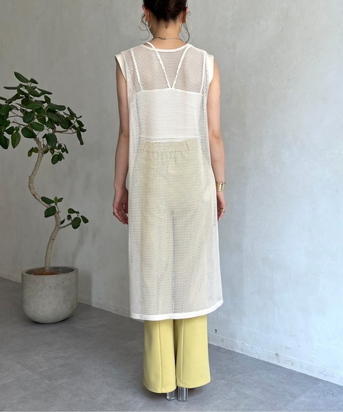 prose verse（プロズヴェール）の「ジレ2WAYメッシュワンピース（ワンピース・レディース・ブラック/ホワイト系その他・MEDIUM）」の12枚目の写真