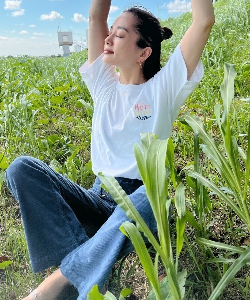 Vicente（ヴィセンテ）の「【美脚シルエット！】【Seagreen×Vicente】Collaboration denim（デニムパンツ・レディース・ブルー/ネイビー/キャメル/ピンク・X-SMALL/SMALL/MEDIUM）」の10枚目の写真