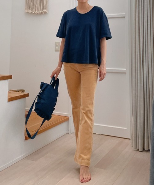 Vicente（ヴィセンテ）の「【美脚シルエット！】【Seagreen×Vicente】Collaboration denim（デニムパンツ・レディース・ブルー/ネイビー/キャメル/ピンク・X-SMALL/SMALL/MEDIUM）」の9枚目の写真