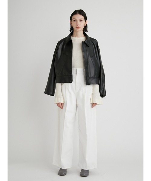 miesrohe washable フレアスリーブシアーリブニット MIESROHE（ミースロエ）の「washable フレアスリーブシアーリブニット