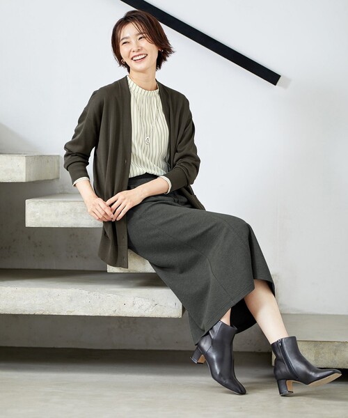 J.PRESS(ジェイプレス)の「【洗える】シルクタッチ ダブルストライプ スタンドカラー ブラウス(シャツ/ブラウス・レディース・ホワイト系1/ネイビー系1/ピンク系1・11/9)」の5枚目の写真