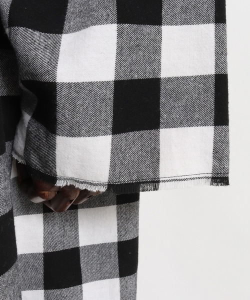 GLIMCLAP(グリムクラップ)の「mj8728-Plaid pattern-viyella material gownish design jacket ジャケット(その他アウター・メンズ・イエロー/ホワイト/レッド/グリーン・S/L/M)」の7枚目の写真