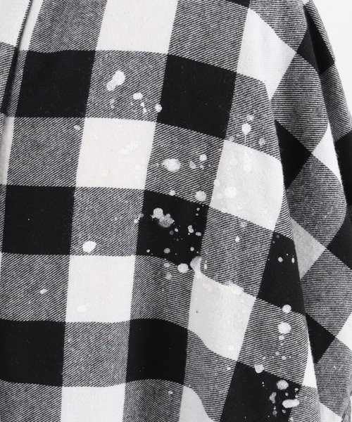 GLIMCLAP(グリムクラップ)の「mj8728-Plaid pattern-viyella material gownish design jacket ジャケット(その他アウター・メンズ・イエロー/ホワイト/レッド/グリーン・S/L/M)」の8枚目の写真