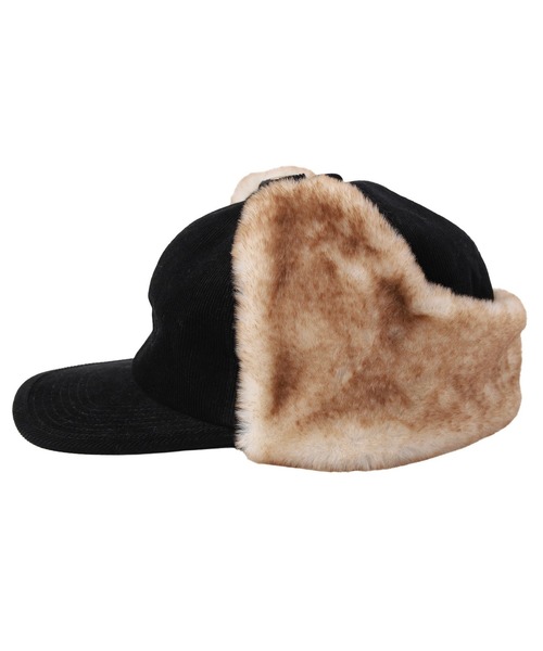 EXAMPLE(エグザンプル)の「EXAMPLE PATCH CORDUROY FLAP CAP(キャップ・メンズ・ブラック・FREE)」の4枚目の写真