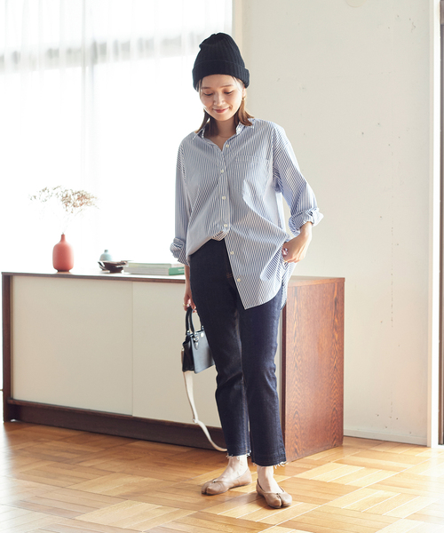 JOURNAL STANDARD（ジャーナルスタンダード）の「リラックスストレートデニム（デニムパンツ・レディース・ブラック系その他/ネイビー/ブルー系その他・36/40/38）」の9枚目の写真