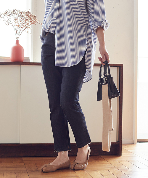 JOURNAL STANDARD（ジャーナルスタンダード）の「リラックスストレートデニム（デニムパンツ・レディース・ブラック系その他/ネイビー/ブルー系その他・36/40/38）」の10枚目の写真